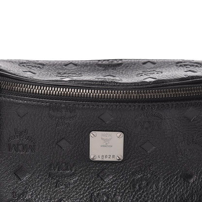 MCM Calfskin Ottomar Monogram Belt Bag Black 8 of 10