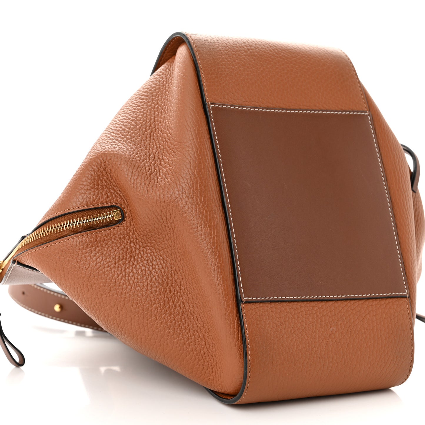 Grained Calfskin Small Hammock Shoulder Bag Tan