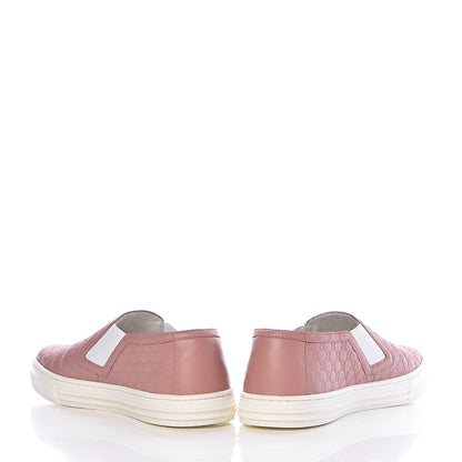 Gucci Soft Microguccissima Womens Slip On Sneakers 37 Soft Pink White 6 of 13