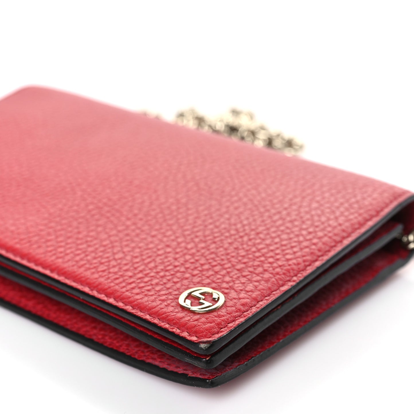 Dollar Calfskin Medium Betty Chain Wallet Tabasco