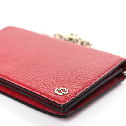 Gucci Dollar Calfskin Medium Betty Chain Wallet Tabasco 9 of 10