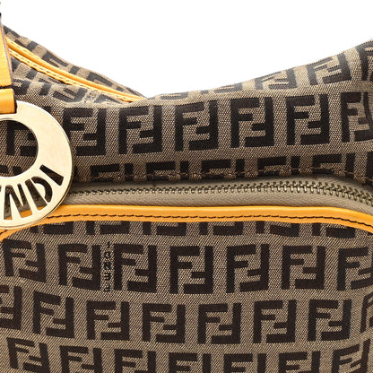 Fendi Zucchino Cuoio Chef Pocket Shoulder Bag Yellow 7 of 9