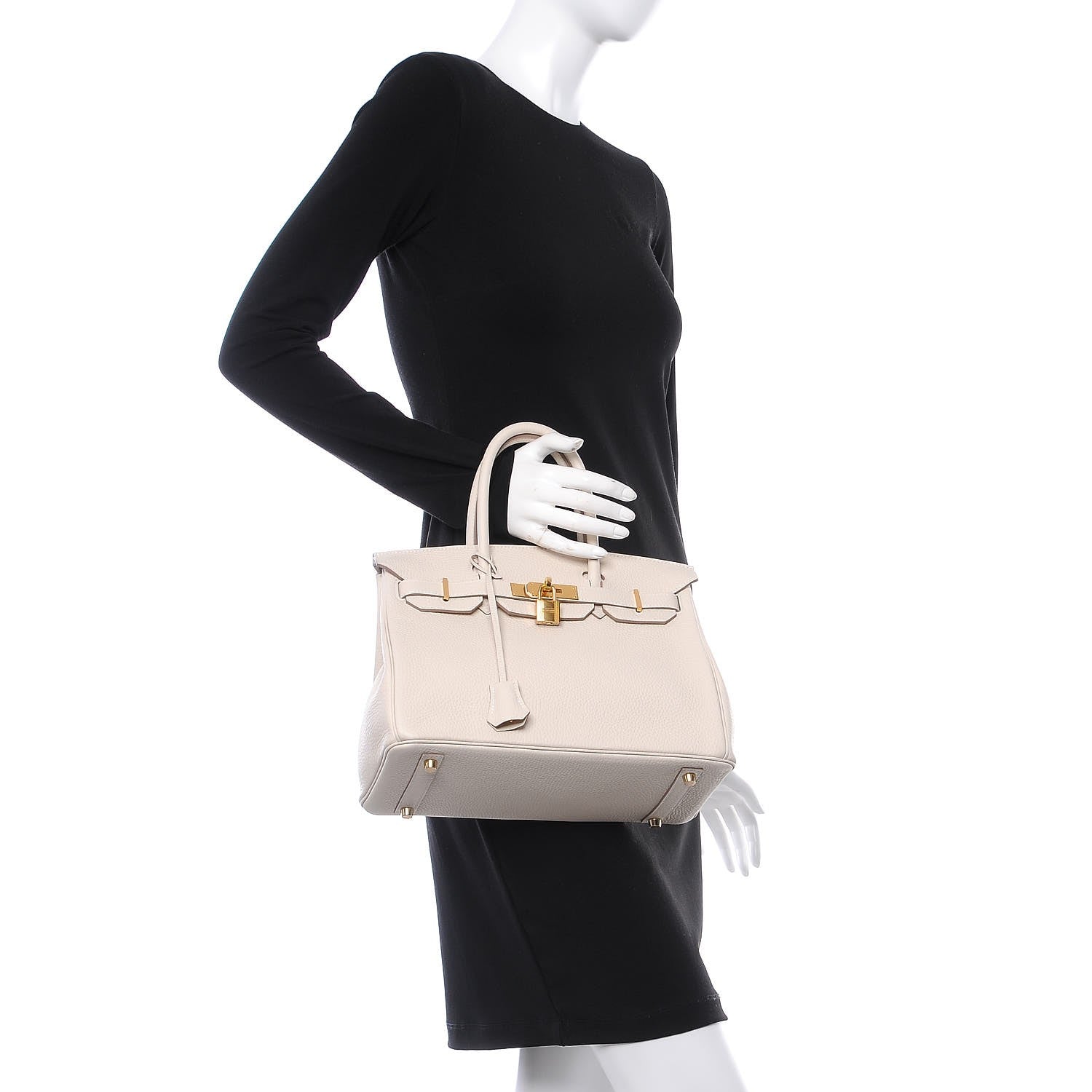 Hermes Taurillon Clemence Birkin 30 Craie 2 of 14