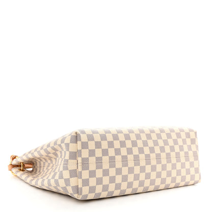 Louis Vuitton Damier Azur Graceful MM Rose Ballerine 4 of 11