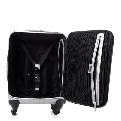 Chanel Metallic Caviar Quilted Coco Case Trolley Silver 4 of 9