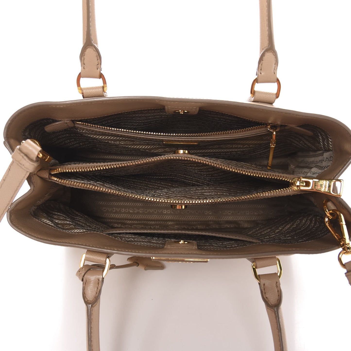 Saffiano Lux Medium Tote Sabbia
