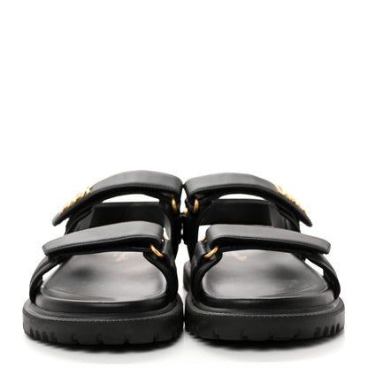 Christian Dior Lambskin Dioract 10mm Sandals 39 Black 2 of 8
