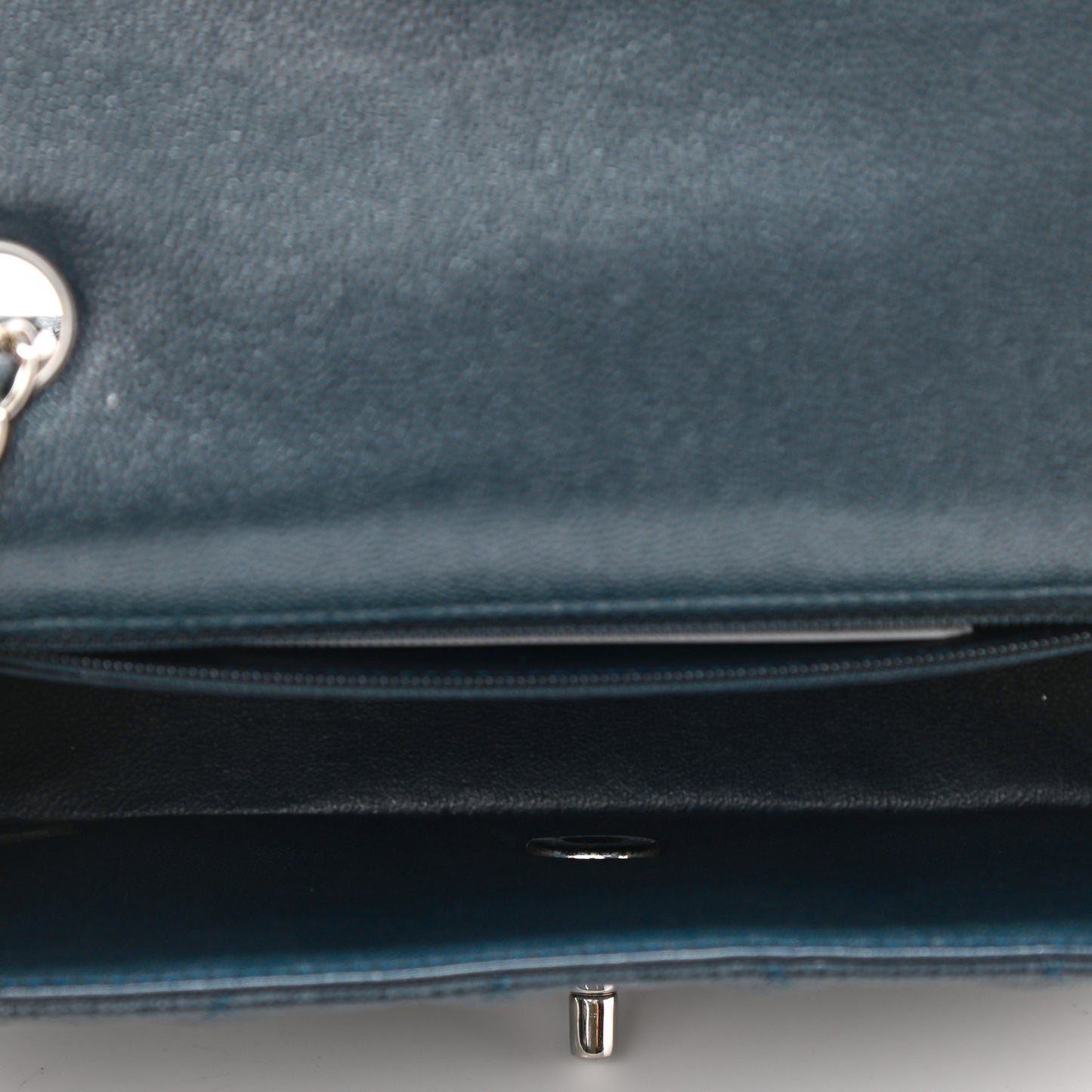 Caviar Quilted Mini Rectangular Flap Navy