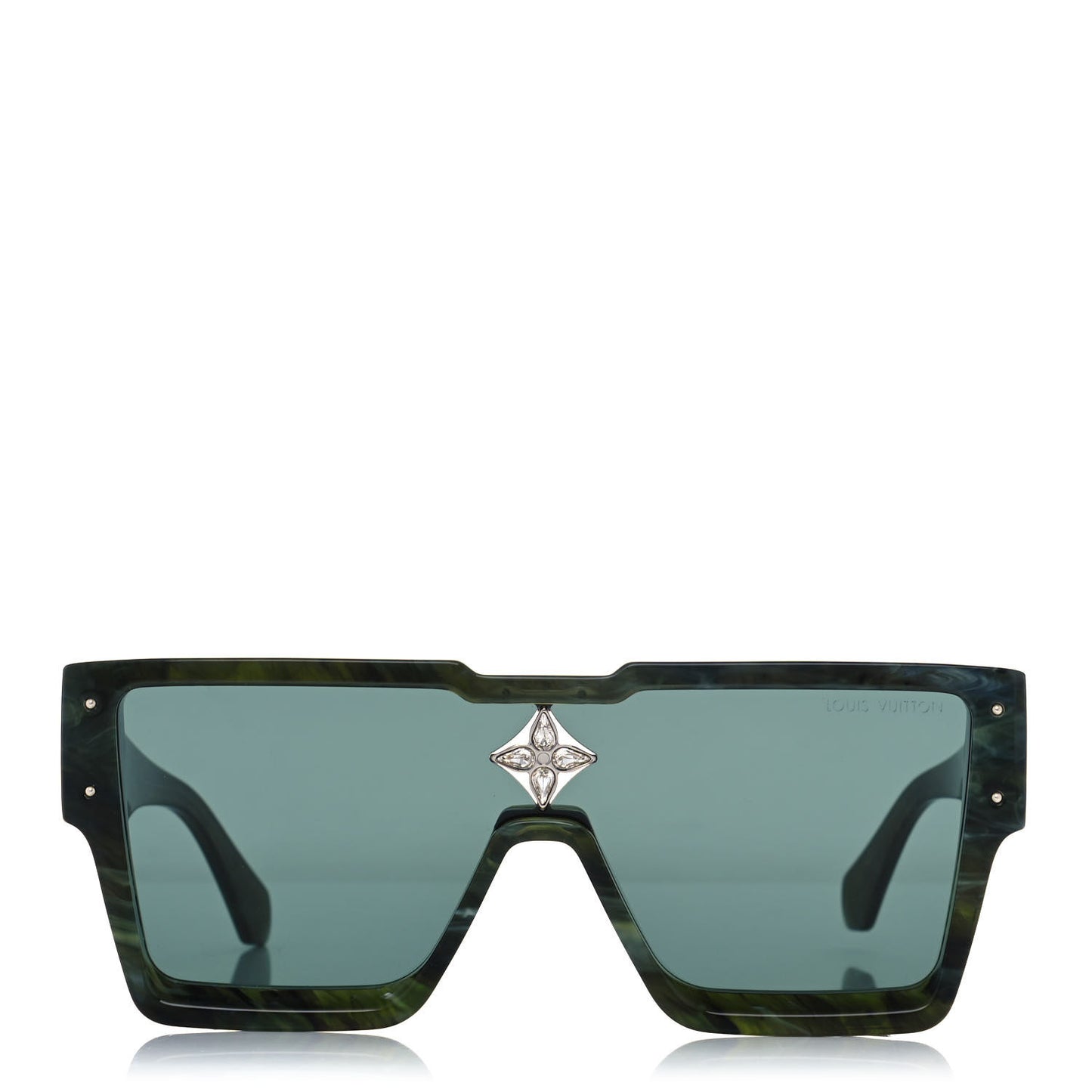 Acetate Marble Effect Swarovski Cyclone Sunglasses Z1552W Green