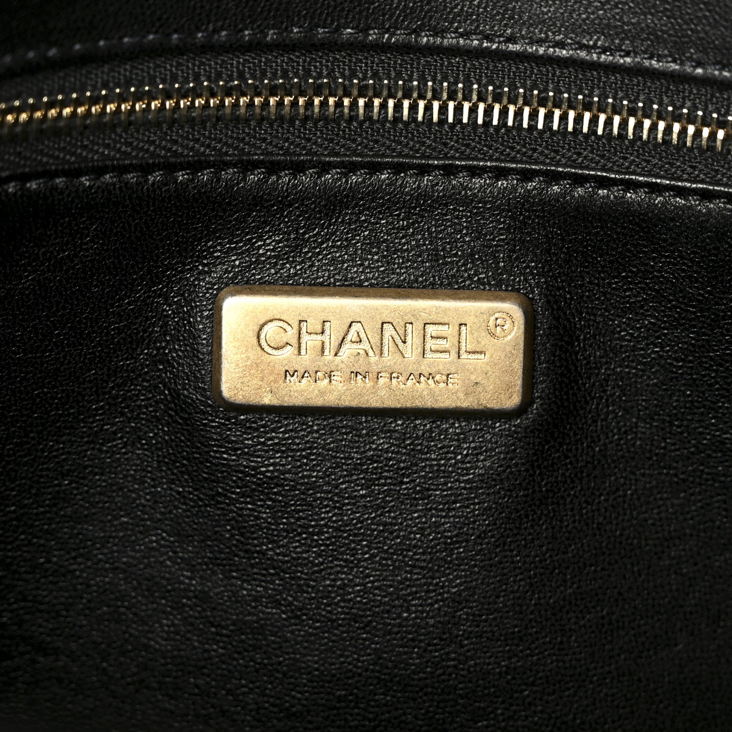 Snakeskin Large CC Chic Flap Black