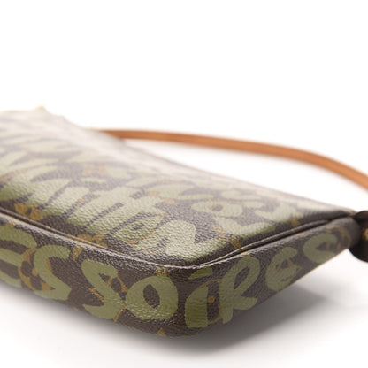 Louis Vuitton Monogram Graffiti Pochette Accessories Kaki 7 of 10