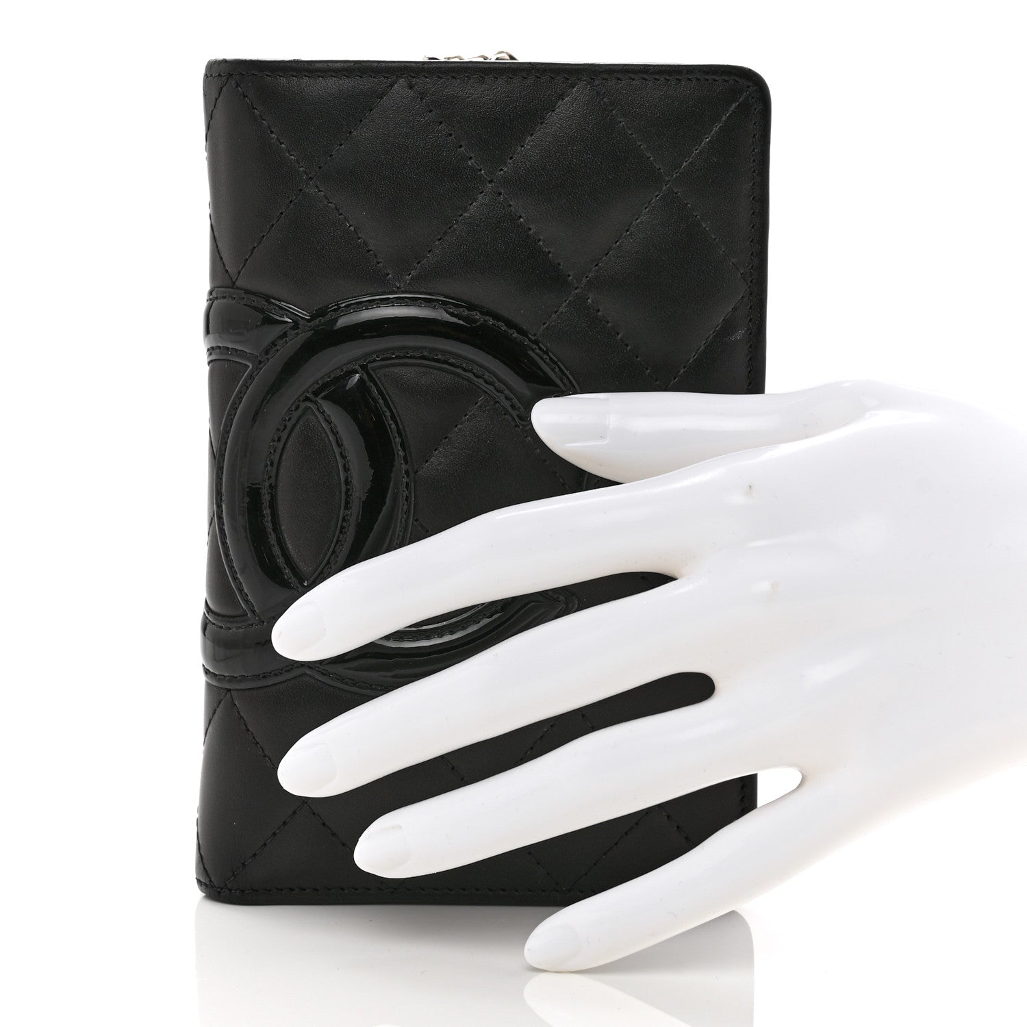 Chanel Calfskin Cambon Zipped Pocket Wallet Black 2 of 11