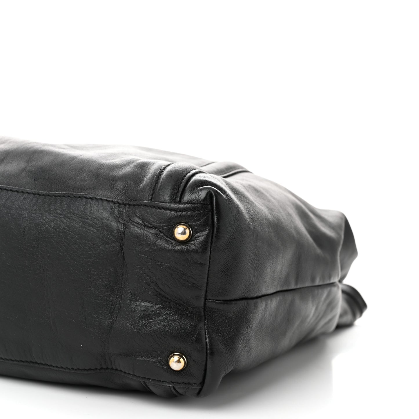 Calfskin Large Britt Shoulder Bag Black