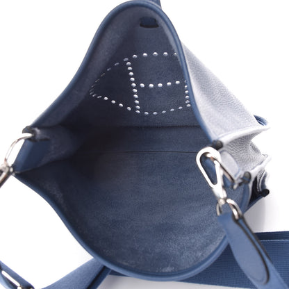Hermes Taurillon Clemence Evelyne III PM Bleu Agate 5 of 10
