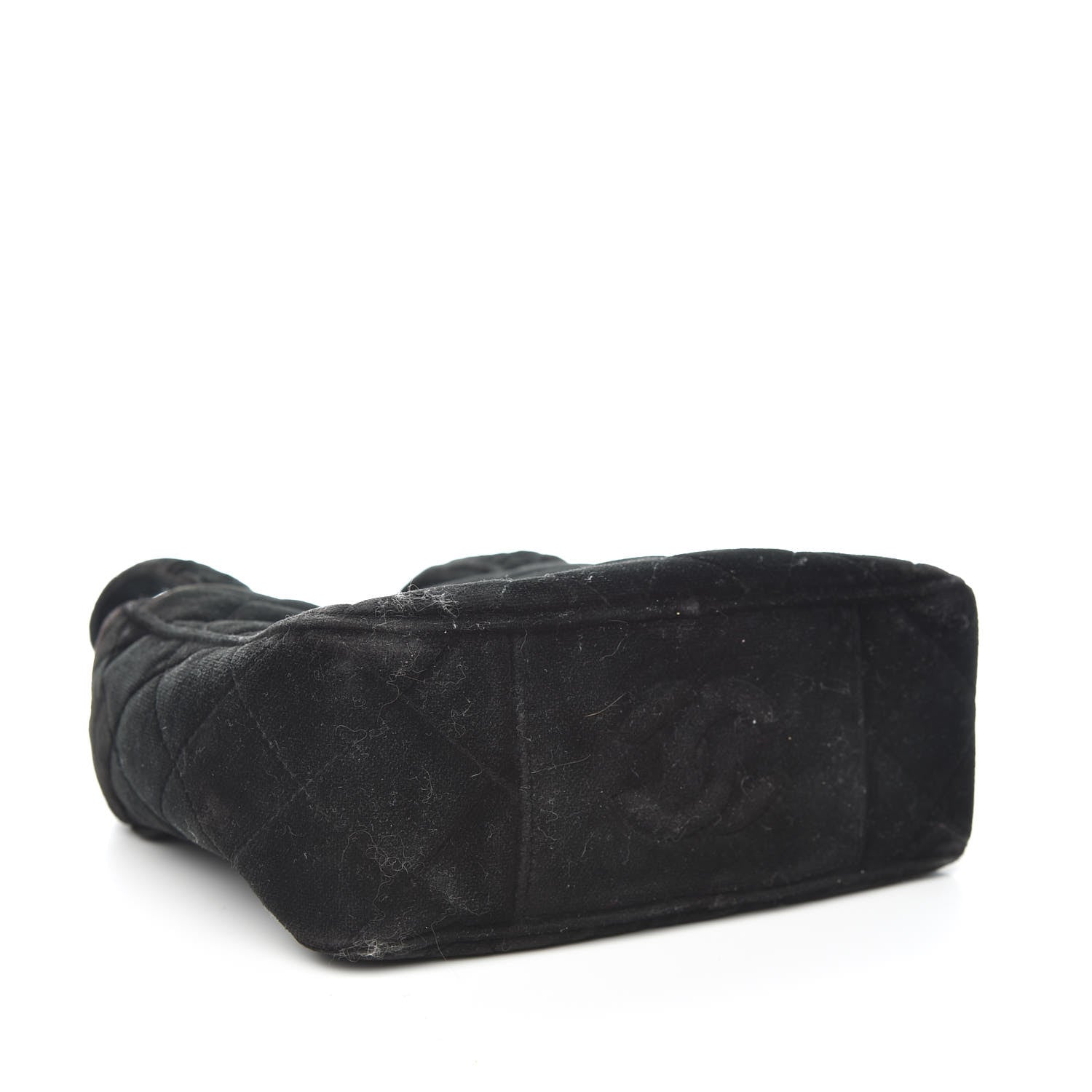 Chanel Velvet Quilted Top Handle Bag Black 4 of 12