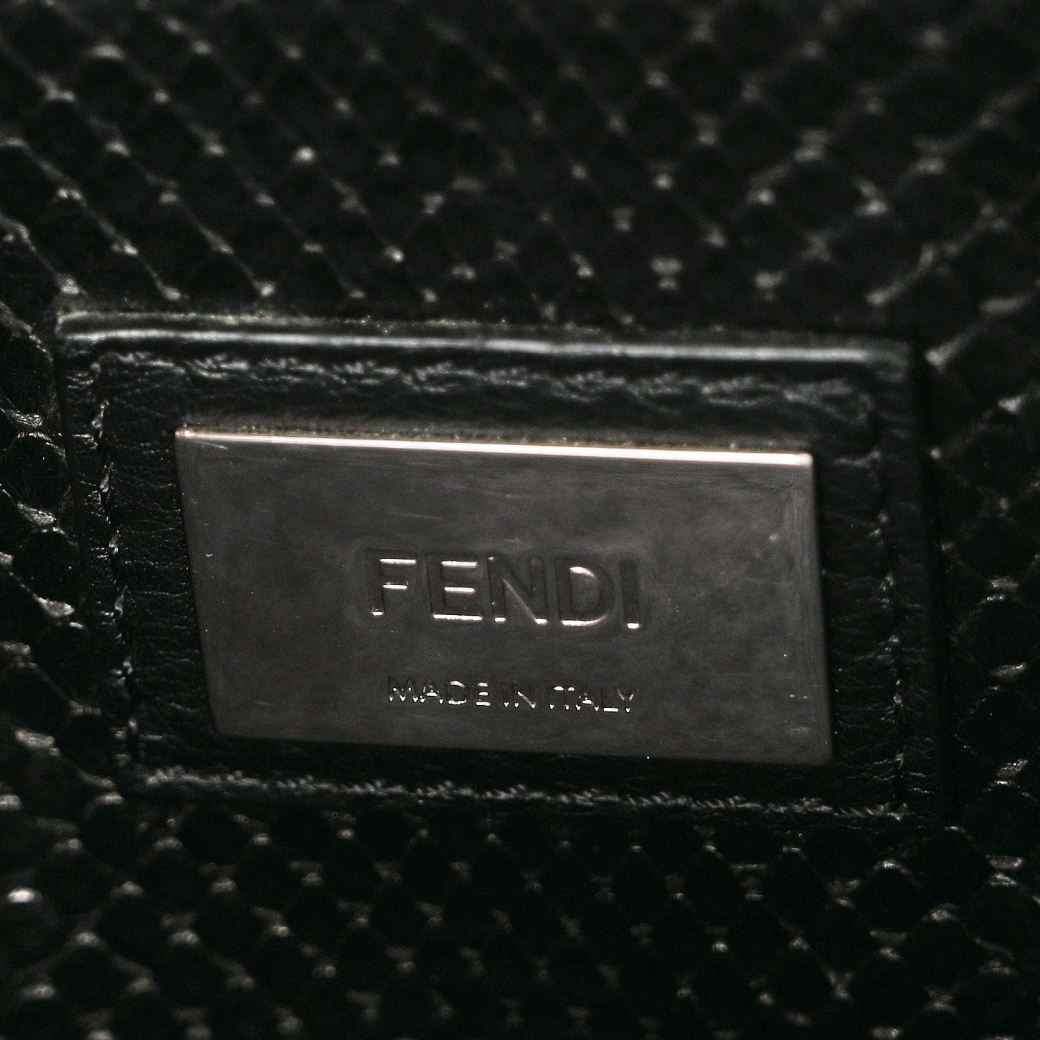 Fendi Vitello Seta Snakeskin Crocodile Monster Eyes Medium