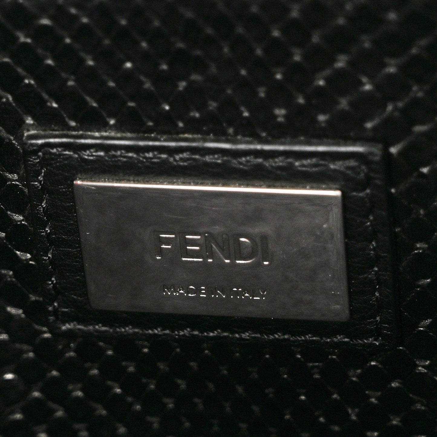 Vitello Seta Snakeskin Crocodile Monster Eyes Medium Peekaboo Iconic Satchel Black Girasole