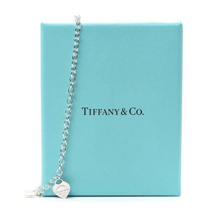Tiffany Sterling Silver Enamel Return to Tiffany Multi Heart Charm Necklace Blue 6 of 6