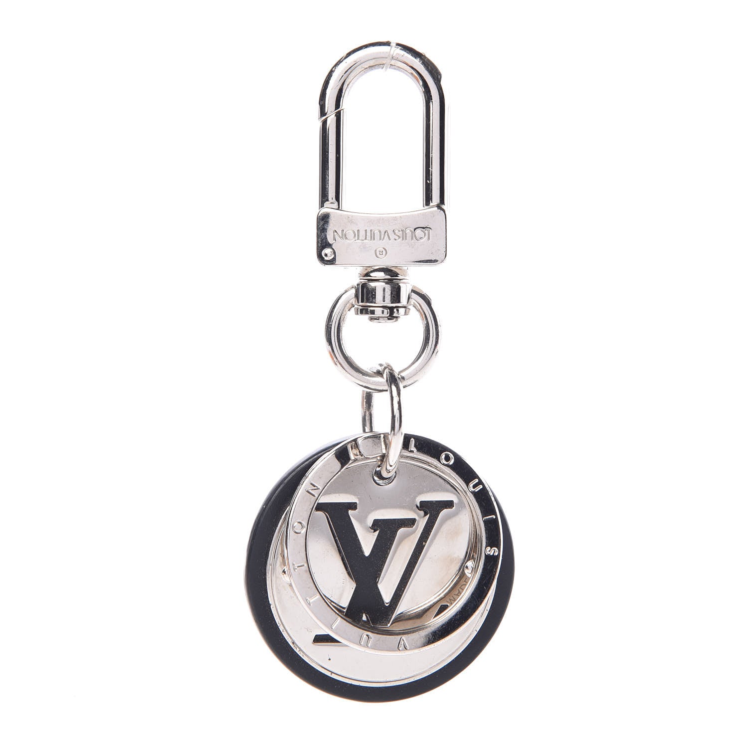 Louis Vuitton LV Circle Bag Charm Key Holder Silver 1 of 3