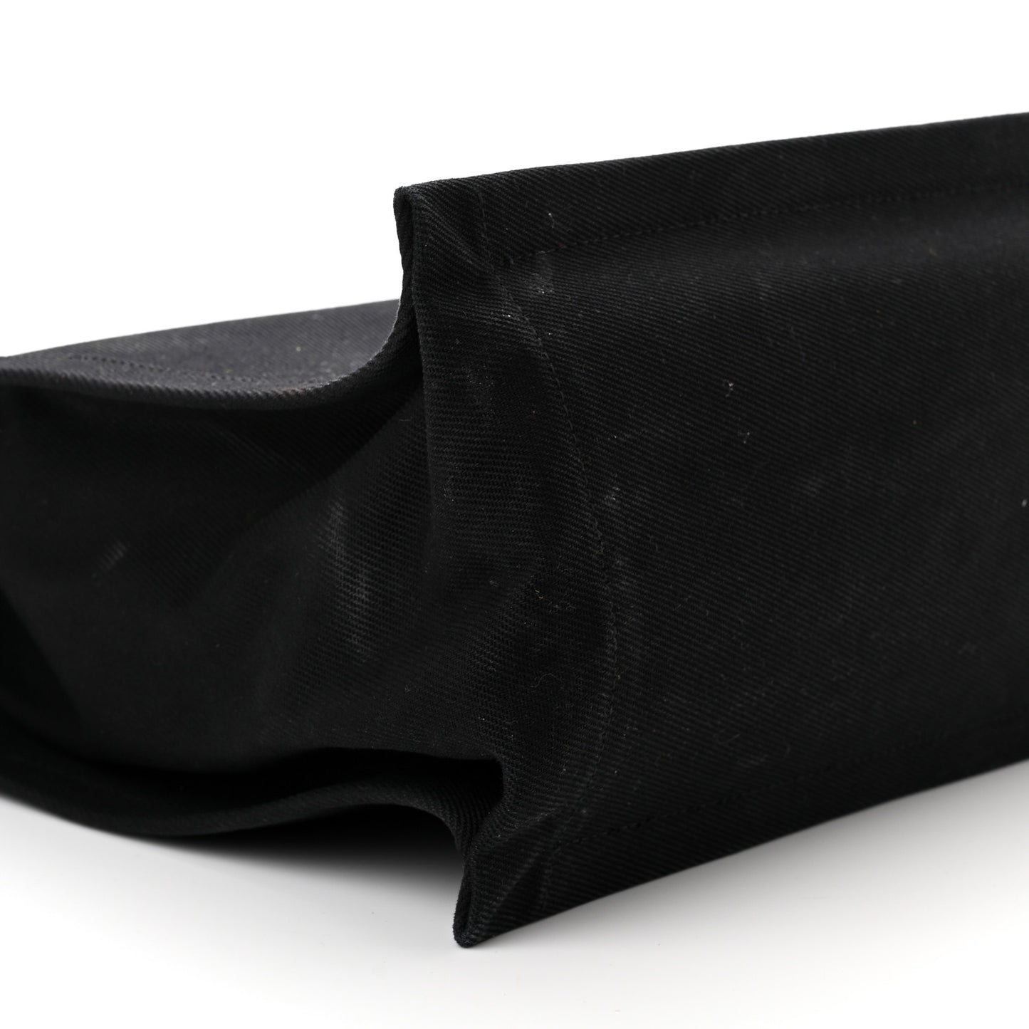 Linen Calfskin Rive Gauche North South Tote Black