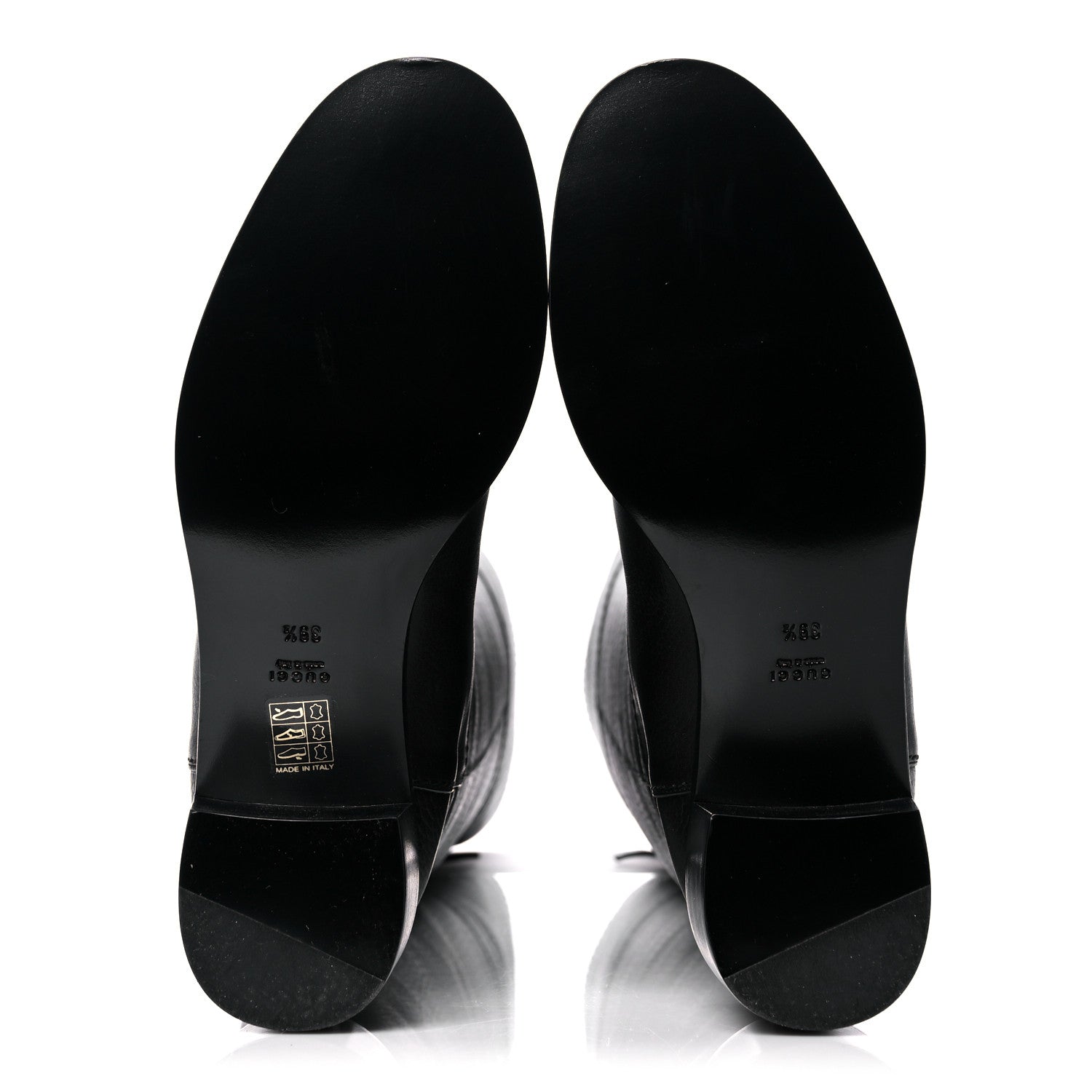 Gucci Cellarius Soft Calfskin Riding Boots 39.5 Black 5 of 10