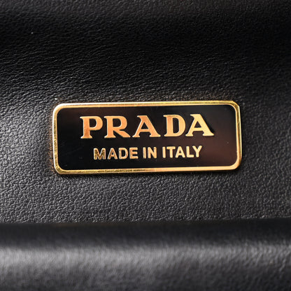 Prada City Calf Saffiano Animalier Cahier Bag Black 6 of 11