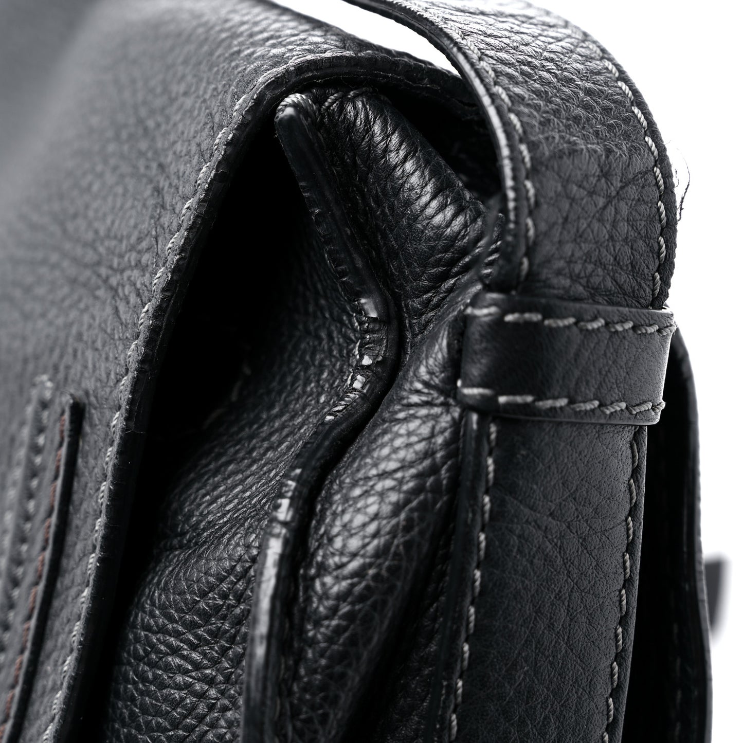 Calfskin Medium Marcie Round Crossbody Bag Black
