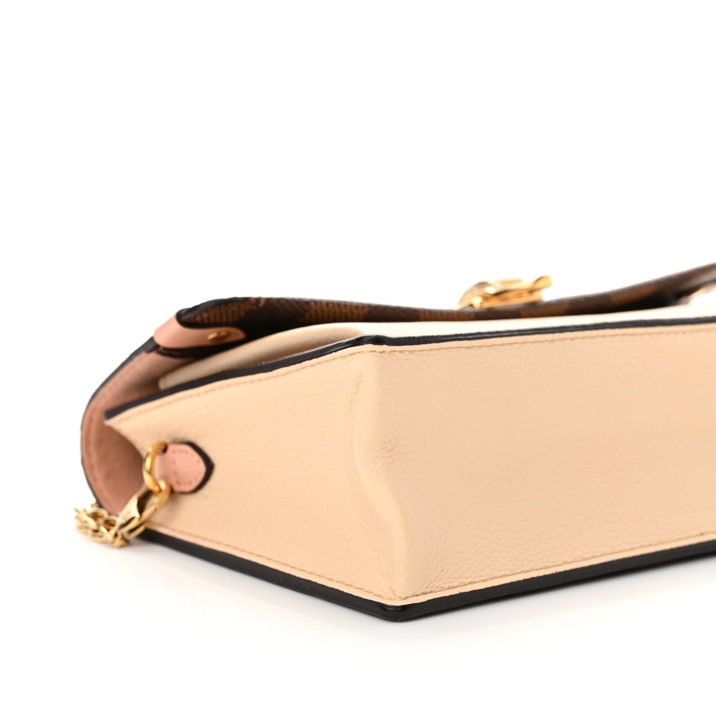 Damier Ebene Vavin Chain Wallet Creme