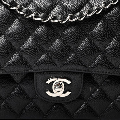 Chanel Caviar Quilted Medium Double Flap Black 10 of 11