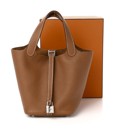 Hermes Taurillon Clemence Picotin Lock 18 PM Gold 11 of 11