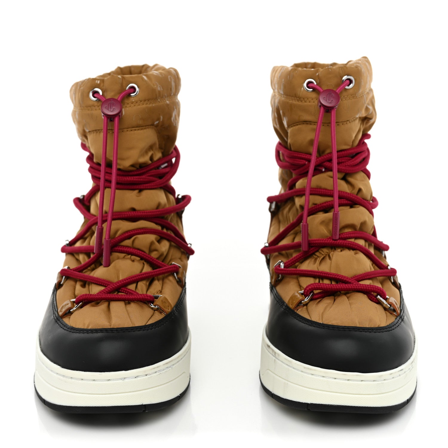 Jimmy Choo Nylon Quilted Wanaka Ankle Boots 40 Camel Black 2 of 11