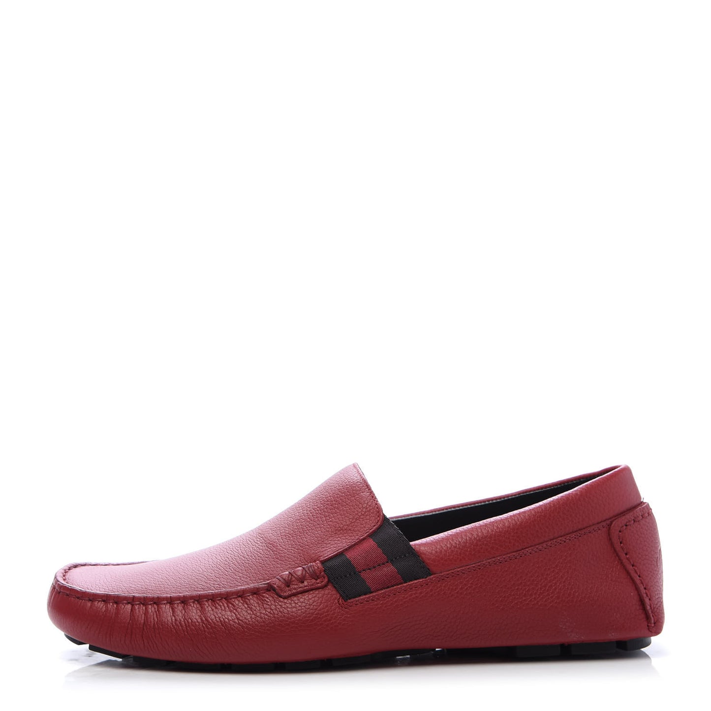 Calfskin Web Mens Driver Loafers 8 Red