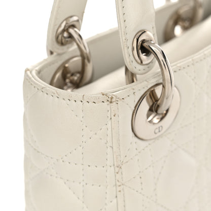 Christian Dior Lambskin Cannage Mini Lady Dior White 16 of 18