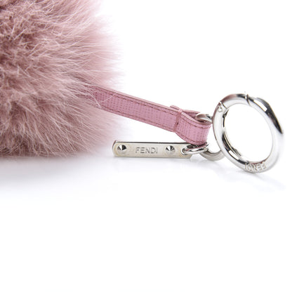 Fendi Fox Fur Vitello Elite Pom Pom Bag Charm Rosa 3 of 4