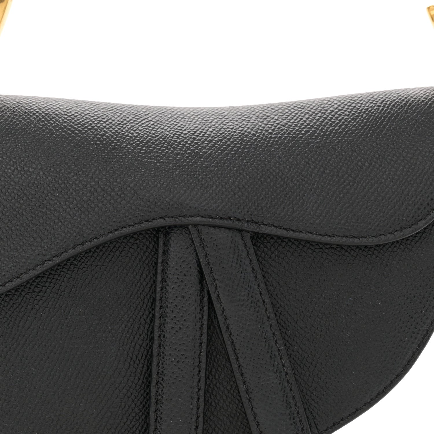 Christian Dior Grained Calfskin Mini Saddle Bag Black 8 of 10
