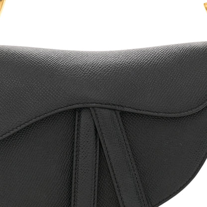 Christian Dior Grained Calfskin Mini Saddle Bag Black 8 of 10
