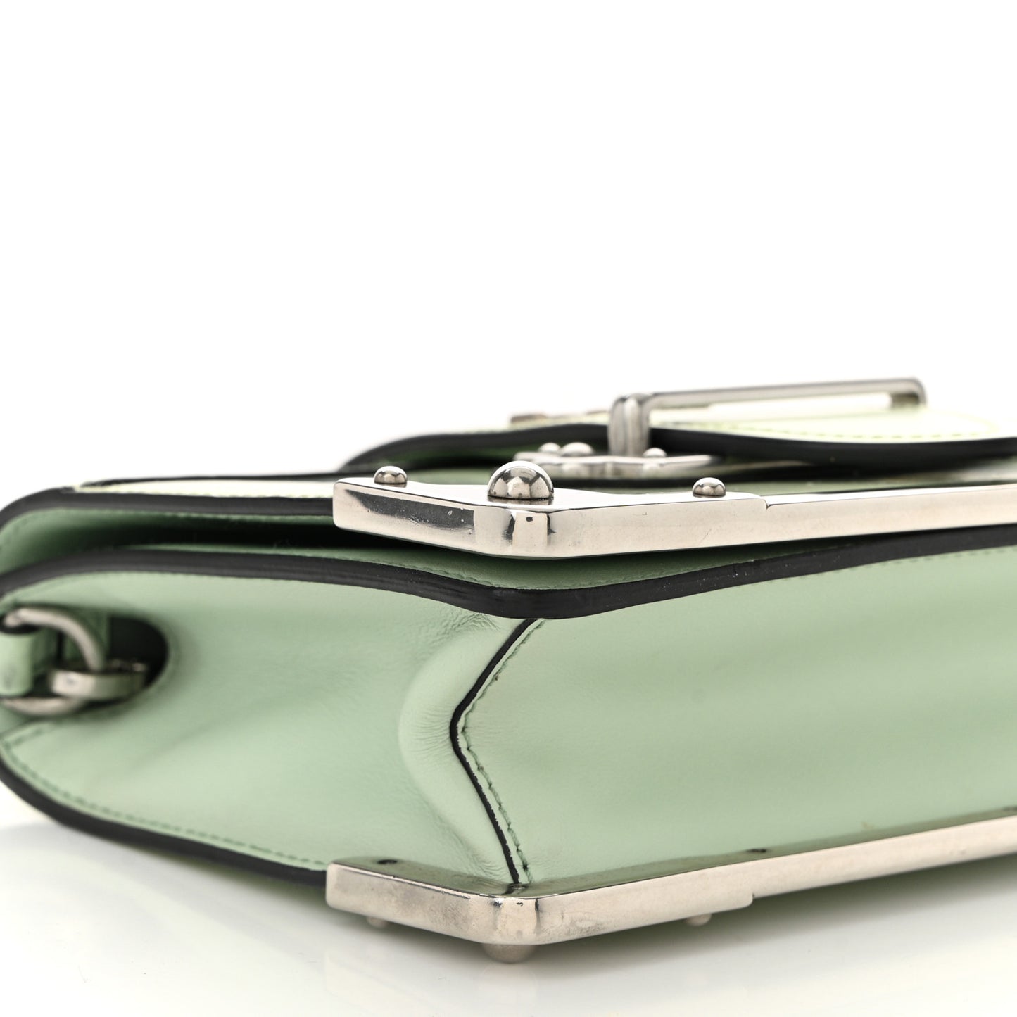 Spazzolato Soft Calfskin Cahier Bag Acqua