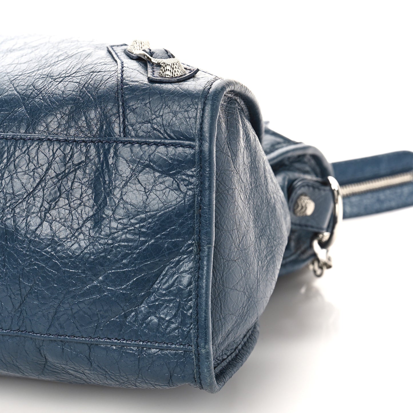 Agneau Giant 12 Silver Hardware City Bleu de Minuit