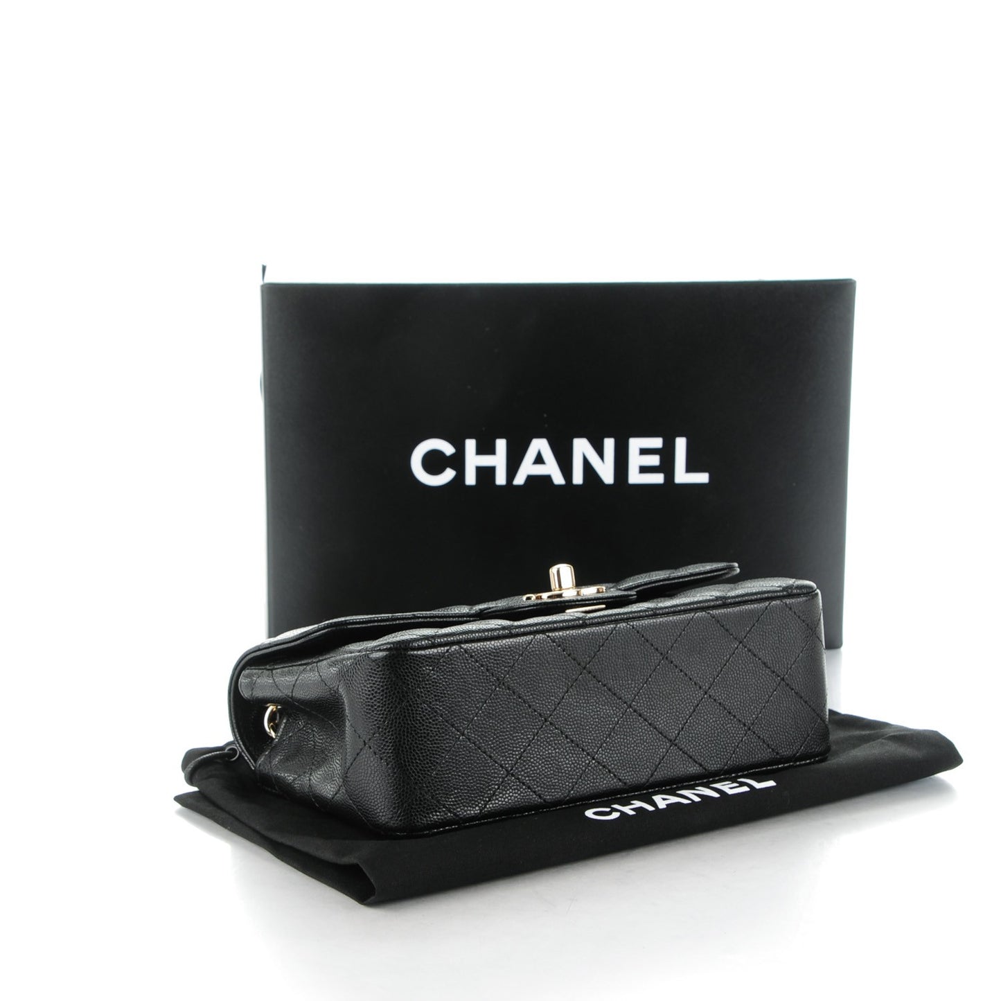 Caviar Quilted Mini Rectangular Flap Black