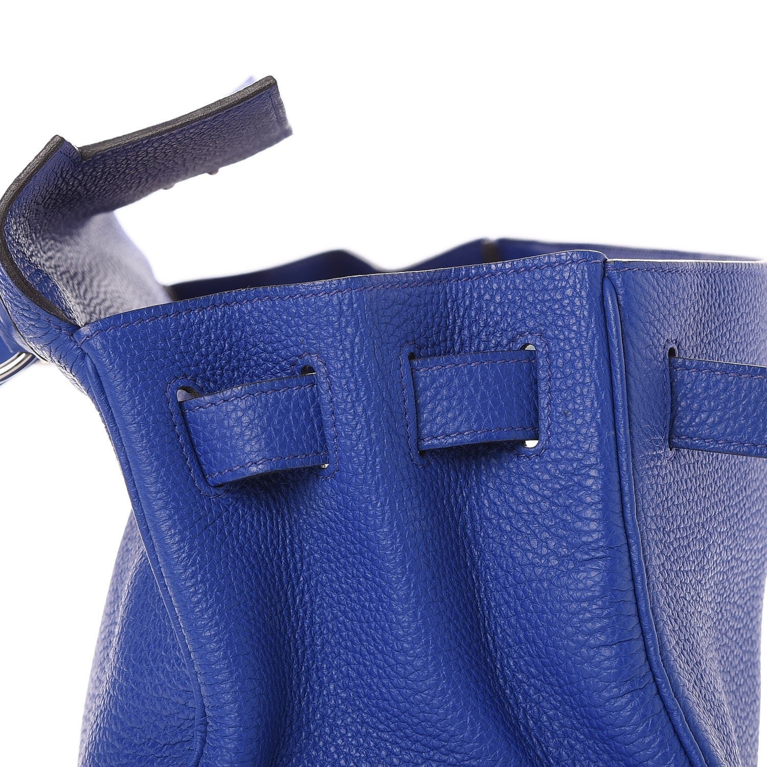 Hermes Taurillon Clemence Shoulder Kelly 40 Bleu Electrique 23 of 32