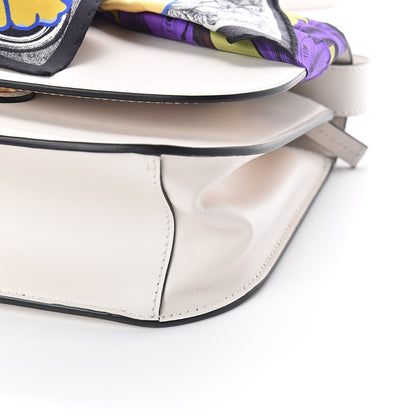 Versace Calfskin Shoulder Bag With Scarf White 9 of 9