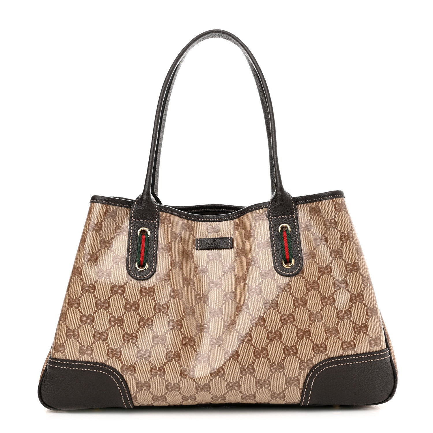 Gucci Crystal Monogram Medium Princy Tote Dark Brown 1 of 11
