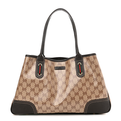 Gucci Crystal Monogram Medium Princy Tote Dark Brown 1 of 11