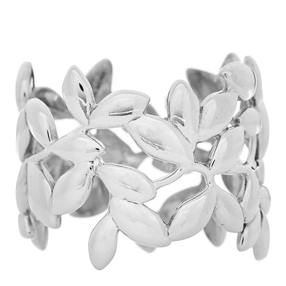 Tiffany Sterling Silver Wide Paloma Picasso Olive Leaf Band Ring 54/7 3 of 4