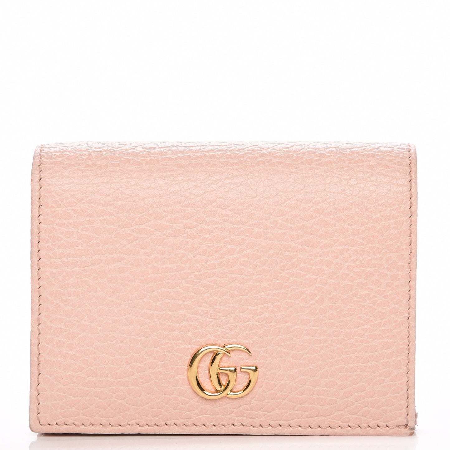 Dollar Calfskin GG Marmont Card Case Perfect Pink