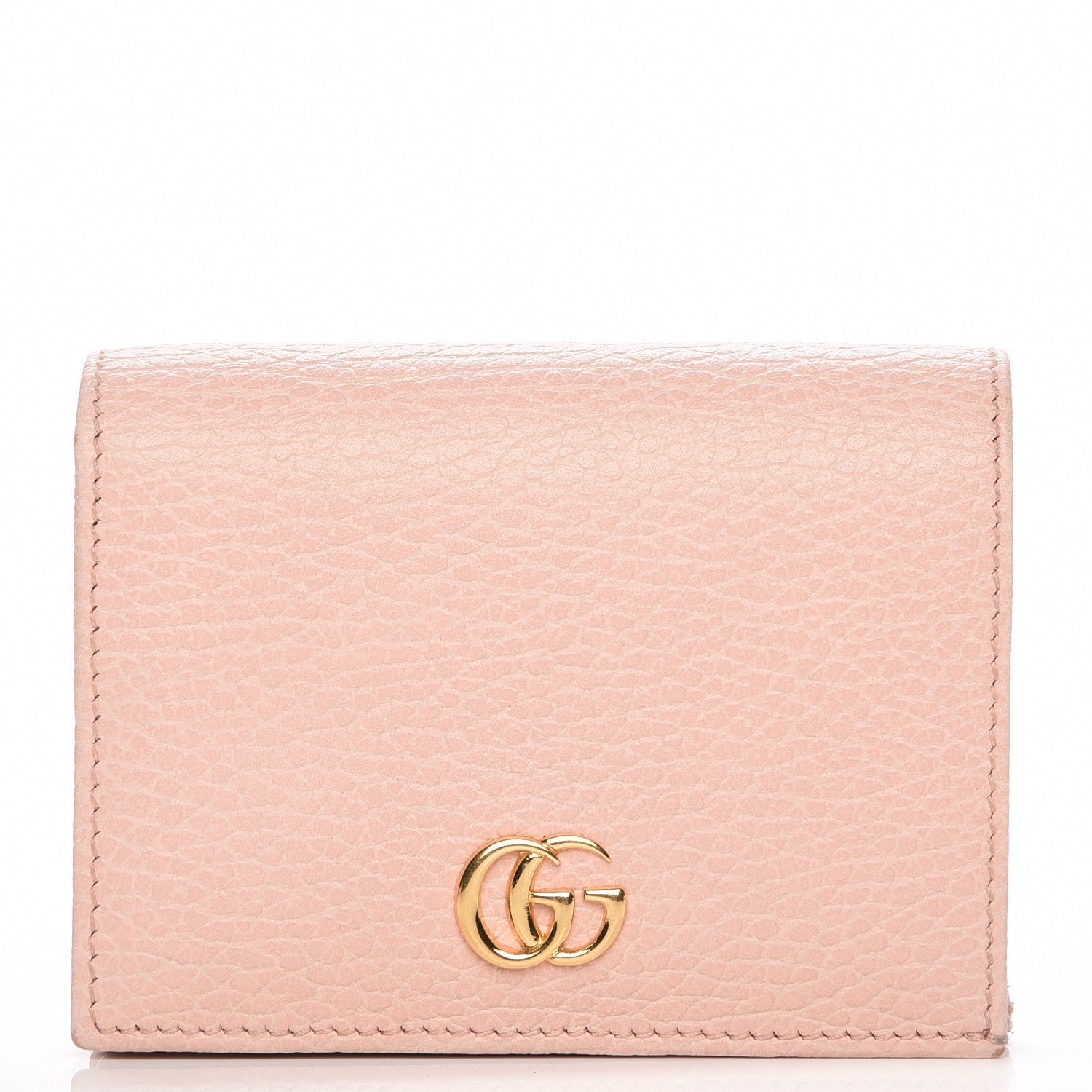Gucci Dollar Calfskin GG Marmont Card Case Perfect Pink 1 of 8
