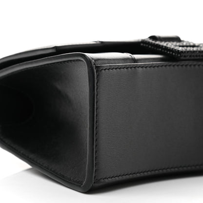 Balenciaga Shiny Box Calfskin Strass Hourglass Top Handle Bag XS Black 10 of 11