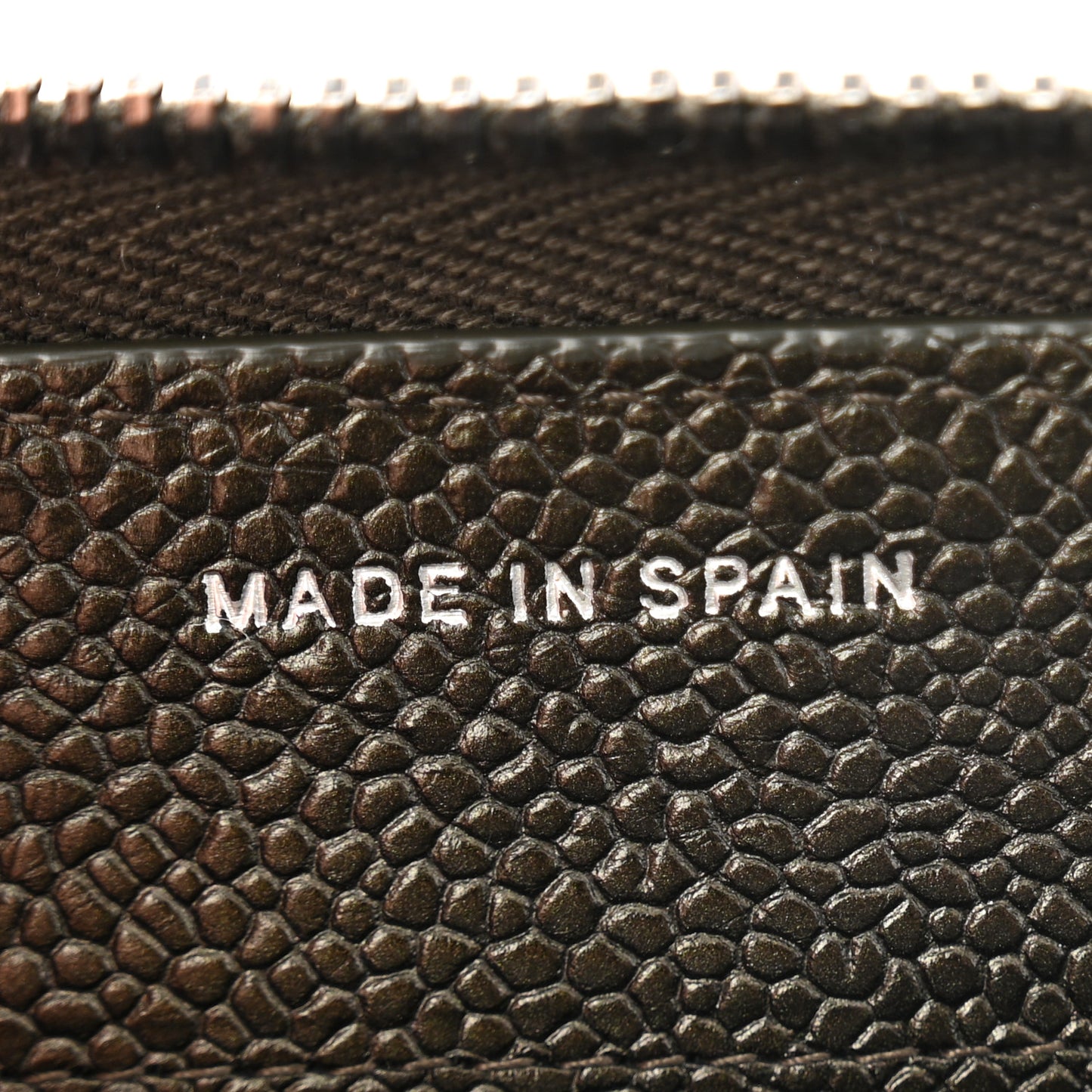 Metallic Caviar Quilted Large Gusset Zip Around Wallet Dark Charcoal
