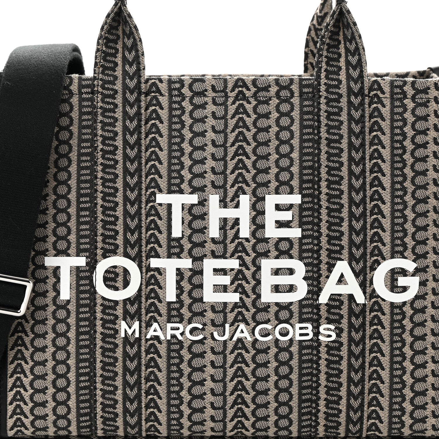 Marc Jacobs Cotton Jacquard Monogram Medium The Traveler Tote Bag Beige Multicolor 8 of 12