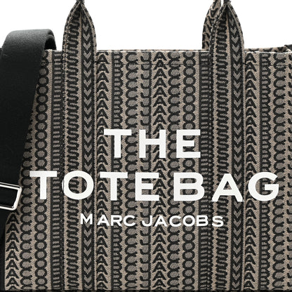 Marc Jacobs Cotton Jacquard Monogram Medium The Traveler Tote Bag Beige Multicolor 8 of 12
